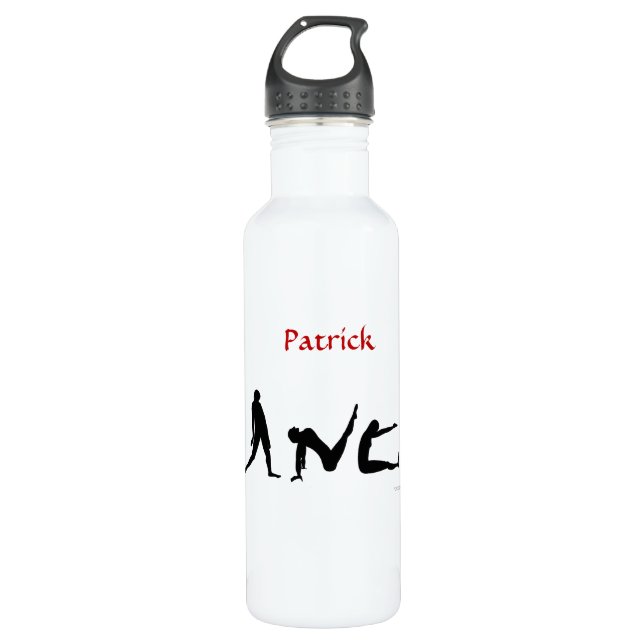 Dance Dancing Silhouettes Custom Name Reusable 710 Ml Water Bottle (Front)