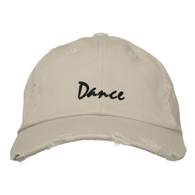 Dance Dark Text Baseball Cap (Front)