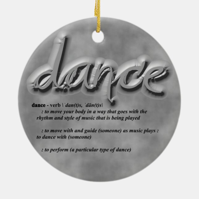 Dance Definition Ceramic Ornament (Back)