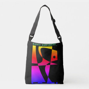 DANCE_DIFFERENT_ Rainbow Black  Crossbody Bag
