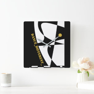 DANCE_DIFFERENT_ SQUARE WALL CLOCK