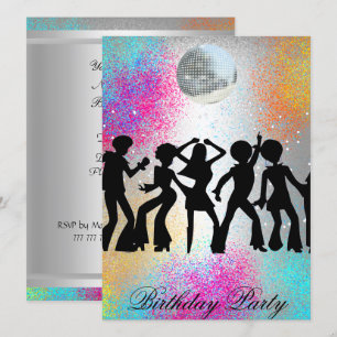 Dance Disco Surprise Birthday Party Invitation