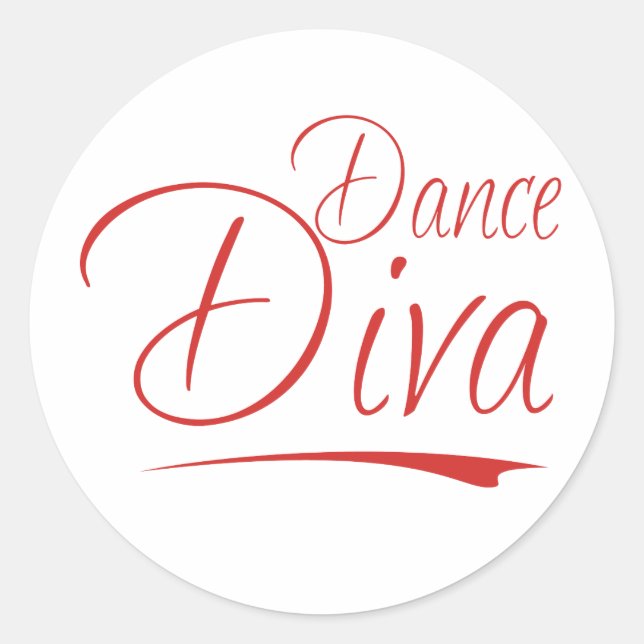 dance diva classic round sticker (Front)
