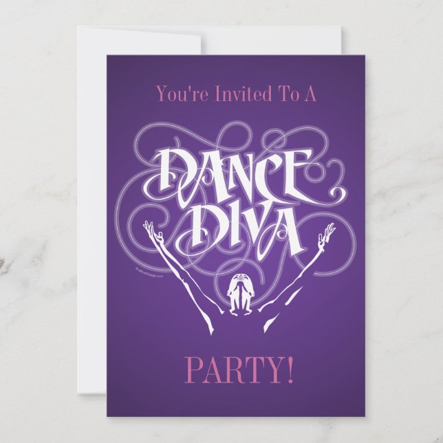 Dance Diva Invitation (Front)