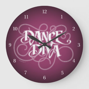 Dance Diva Large Clock