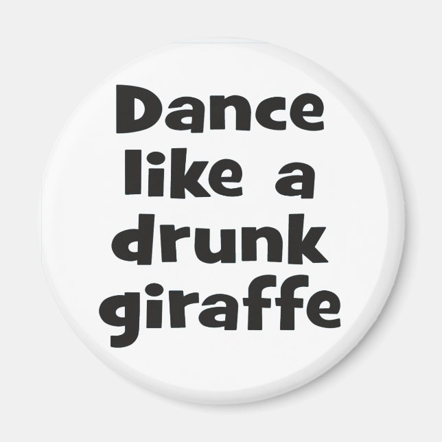 Dance drunk giraffe bf magnet (Front)