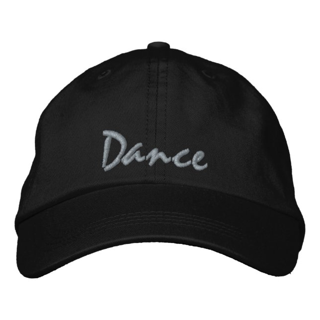 Dance Embroidered Cap, Dancer Theme Hat (Front)