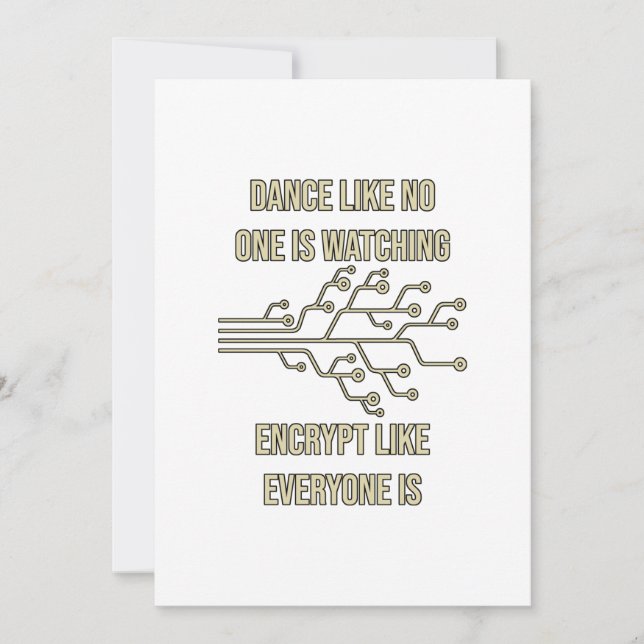 Dance Encrypt Programming Holiday Card (Front)
