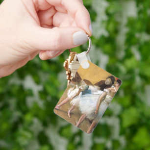 Dance Examination by Edgar Degas, Vintage Ballet Key Ring