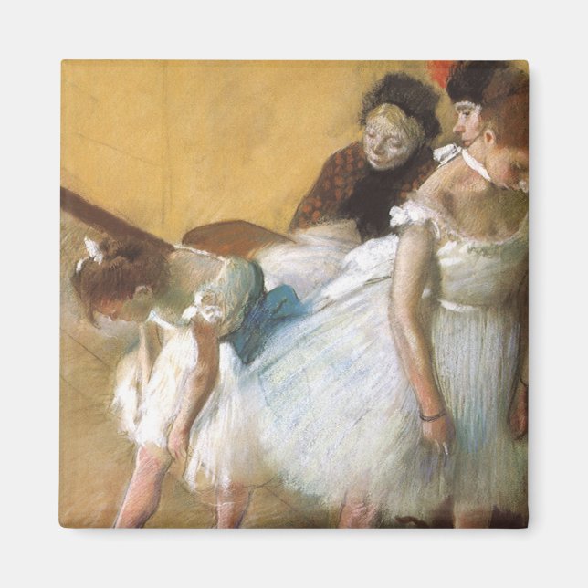 Dance Examination by Edgar Degas, Vintage Ballet Magnet (Front)