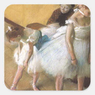 Dance Examination by Edgar Degas, Vintage Ballet Square Sticker