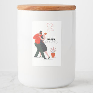 Dance Figure Valentine's Day Food Label