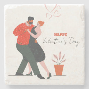 Dance Figure Valentine's Day Stone Coaster