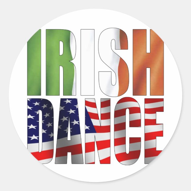 Dance Flags Classic Round Sticker (Front)