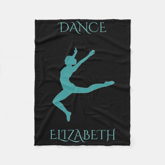 Dance fleece blanket personalized. (Front)