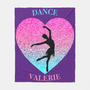 Dance Fleece Blanket w/ Personalised Name