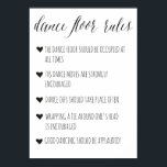 Dance Floor Rules sign | Funny wedding decor<br><div class="desc">Have fun at your wedding,  add a special touch with this nice sign. Editable background color,  also available with white text.</div>