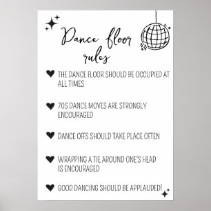 Dance Floor Rules sign   Funny wedding decor