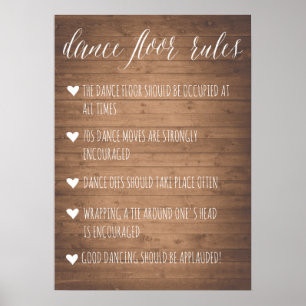 Dance Floor Rules sign   Rustic fun sign