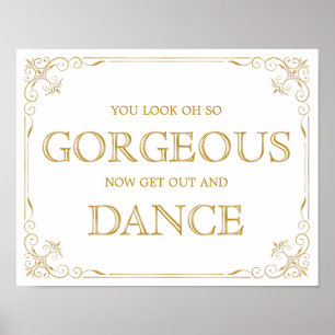 Dance Floor Wedding Sign   Modern Calligraphy
