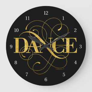 Dance Flourish Large Clock