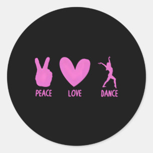 Dance For Dancing Related Hip Hop Dancer Classic Round Sticker