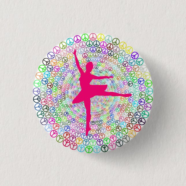 Dance for Peace   3 Cm Round Badge (Front)