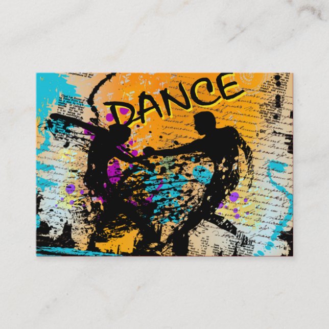 Dance Grunge - Choreographer, Dancer, Instructor Business Card (Front)