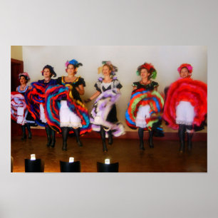 Dance Hall Girls in Old West Poster