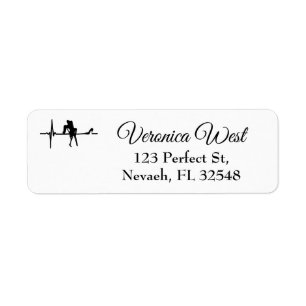 Dance Heart Beat with Stiletto She Return Address Label