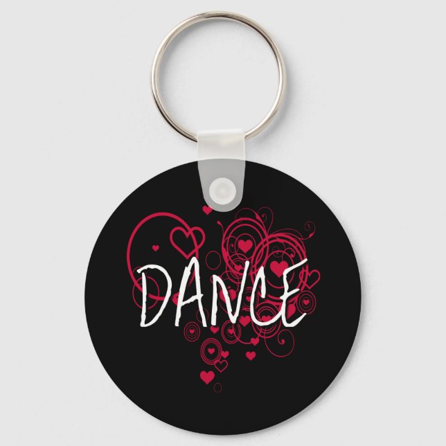 Dance Hearts Keychain(s) Key Ring (Front)