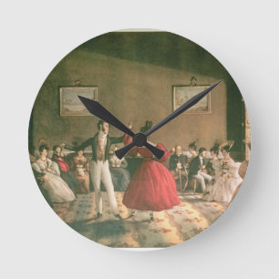 Dance in a Salon in Buenos Aires, c.1831 (w/c on p Round Clock
