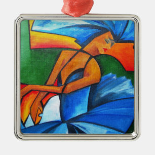 Dance in blue 2008 metal ornament