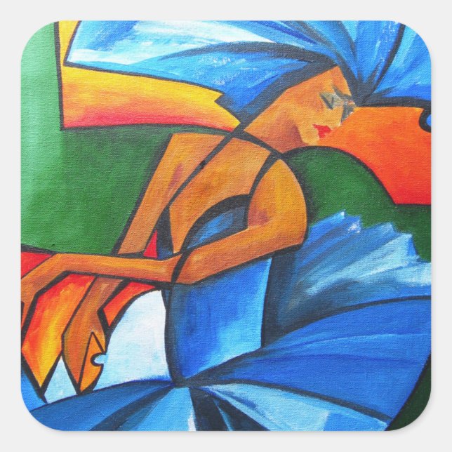 Dance in blue 2008 square sticker (Front)