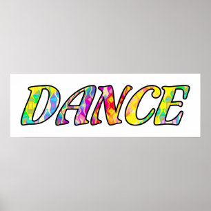 Dance in Bright Prismatic Rainbow Colours Poster