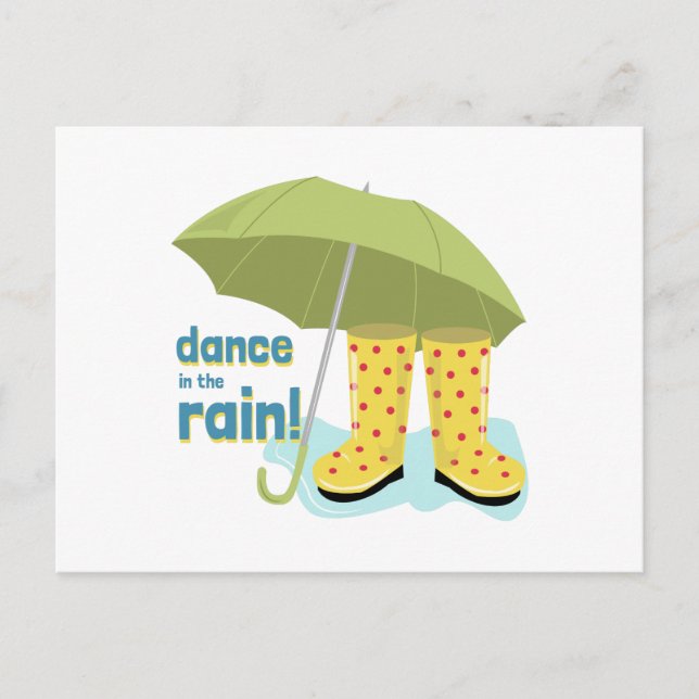 Dance In The Rain! Postcard (Front)