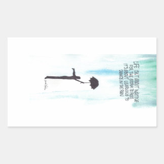 Dance In The Rain Rectangular Sticker