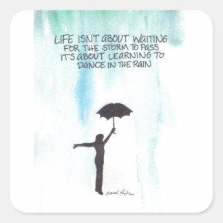 Dance In The Rain Square Sticker