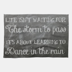 dance in the rain tea towel