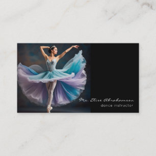 Dance Instructor Ballet Ballerina Teacher Business Card