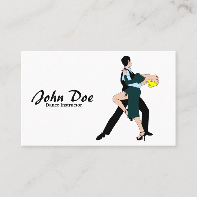Dance Instructor Ballroom Business Card (Front)