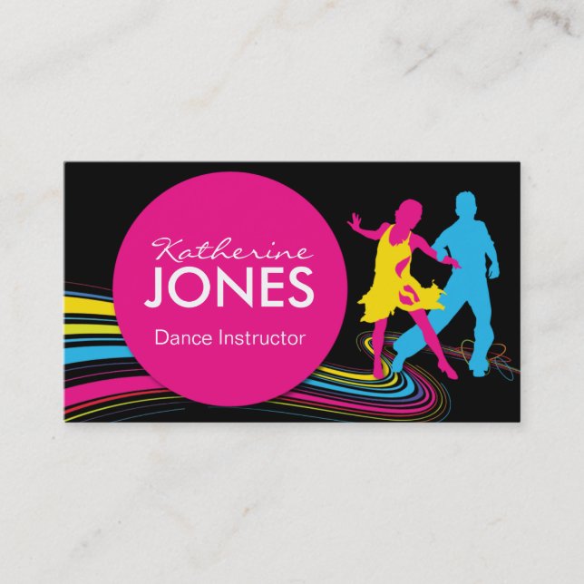 Dance Instructor Business Car Card (Front)