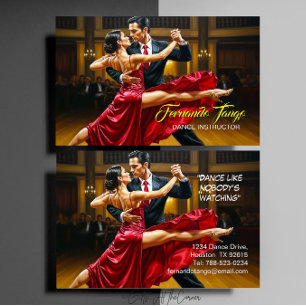 Dance Instructor Business Card
