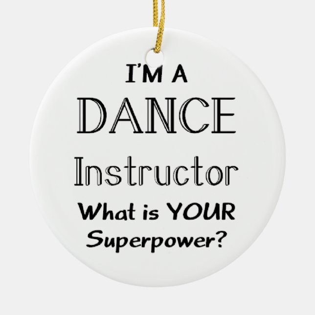 dance instructor ceramic tree decoration (Front)