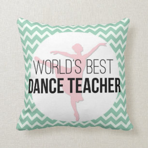 Dance Instructor Chevron Personalised Thank You Cushion