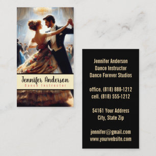 Dance Instructor Couples Dancing Business Card