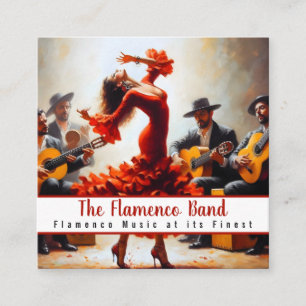 Dance Instructor Flamenco Band Square Business Card