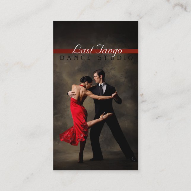 Dance, Instructor, Studio Lessons Business Card (Front)