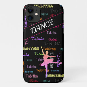 Dance iPhone Case with Personalised Name All Over 