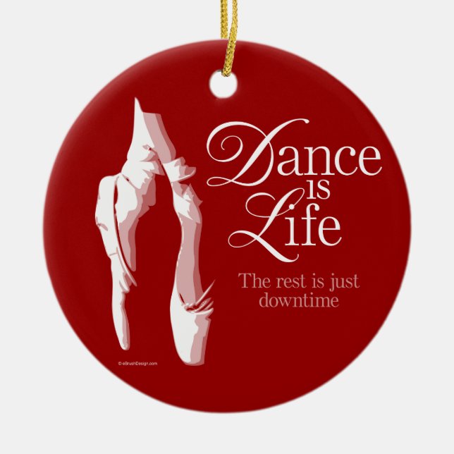 Dance Is Life Ceramic Tree Decoration (Front)